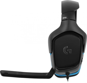 Наушники с микрофоном Logitech G431 черный/синий 2м мониторные оголовье (981-000772) - купить недорого с доставкой в интернет-магазине