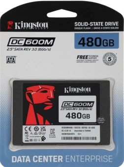 Накопитель SSD Kingston SATA-III 480GB SEDC600M/480G DC600M 2.5" 1 DWPD - купить недорого с доставкой в интернет-магазине
