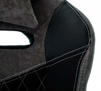 Кресло игровое Zombie VIKING 6 KNIGHT Fabric серый/черный с подголов. крестов. металл - купить недорого с доставкой в интернет-магазине