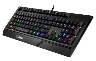 Клавиатура MSI Vigor GK20 RU черный USB Multimedia for gamer LED (подставка для запястий) - купить недорого с доставкой в интернет-магазине