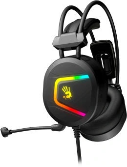 Наушники с микрофоном A4Tech Bloody MC750 черный 2.3м мониторные USB оголовье (MC750 BLACK) - купить недорого с доставкой в интернет-магазине