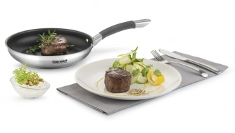 Сковорода Rondell Flamme RDS-1674 круглая 26см покрытие: Eclipse ручка несъемная (без крышки) стальной - купить недорого с доставкой в интернет-магазине