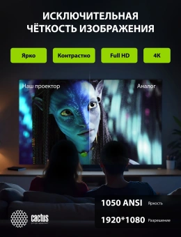 Проектор Cactus CS-H3.SG DLP 16800Lm LS 1050Lm ANSI (1920x1080) 200000:1 ресурс лампы:20000часов 1xUSB typeA 1xHDMI 3.1кг - купить недорого с доставкой в интернет-магазине
