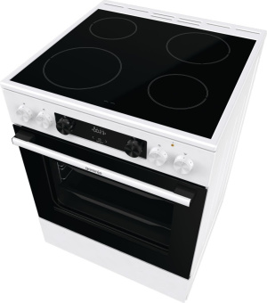 Плита Электрическая Gorenje GEC6C40WD белый стеклокерамика (без крышки) - купить недорого с доставкой в интернет-магазине
