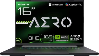 Ноутбук Gigabyte Aero X16 1WH Ryzen AI 7 350 16Gb SSD1Tb NVIDIA GeForce RTX5070 8Gb 16" IPS QHD+ (2880x1800) Windows 11 white WiFi BT Cam (1WH93KZC94DH) - купить недорого с доставкой в интернет-магазине