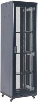 Шкаф серверный Rexant (04-4268-232) напольный 42U 600x800мм пер.дв.перфор. задн.дв.перфор. черный 2055мм - купить недорого с доставкой в интернет-магазине