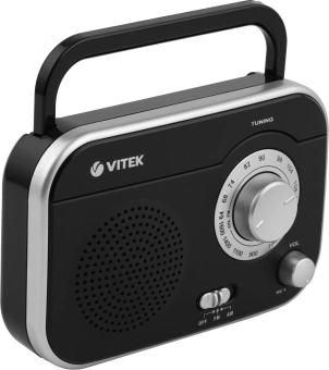 Радиоприемник настольный Vitek VT-3593 черный - купить недорого с доставкой в интернет-магазине
