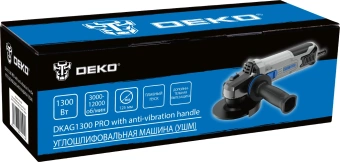 Углошлифовальная машина Deko DKAG1300 PRO 1300Вт 12000об/мин рез.шпин.:M14 d=125мм (085-1055) - купить недорого с доставкой в интернет-магазине