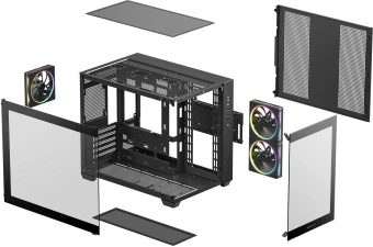 Корпус Deepcool CG330 3F черный без БП mATX 2xUSB3.0 audio bott PSU - купить недорого с доставкой в интернет-магазине