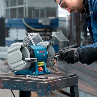 Электроточило Bosch GBG 35-15 350Вт 3000об/мин d=150мм t=20мм - купить недорого с доставкой в интернет-магазине