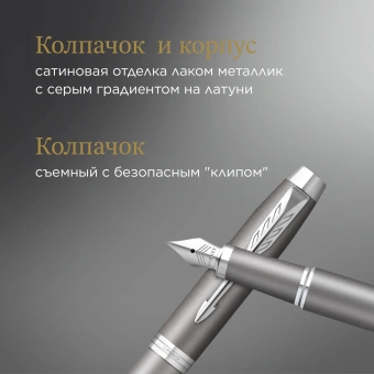 Ручка перьев. Parker IM Writing Rituals F331 (2203896) серый сталь нержавеющая F подар.кор. - купить недорого с доставкой в интернет-магазине
