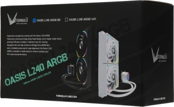 Система водяного охлаждения Formula Oasis L240 ARGB Soc-AM5/AM4/1200/2066/1700/1851 черный 4-pin 1-27.2dB Al+Cu 310W Ret (OASIS L240 ARGB BK) - купить недорого с доставкой в интернет-магазине