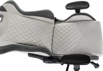Кресло игровое Knight Regal Fabric светло-серый/серый искусственная замша крестов. металл - купить недорого с доставкой в интернет-магазине