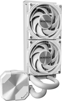 Система водяного охлаждения Montech HyperFlow Silent 240 Soc-AM5/AM4/1200/1700/1851 белый 4-pin 24.8dB Al 310W Ret (HS240WH) - купить недорого с доставкой в интернет-магазине