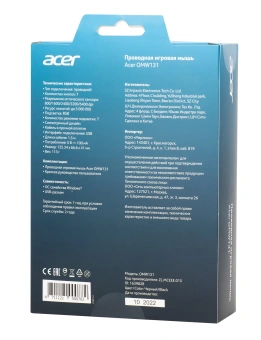 Мышь Acer OMW131 черный оптическая 6400dpi USB 7but (ZL.MCEEE.015) - купить недорого с доставкой в интернет-магазине
