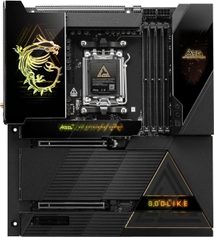 Материнская плата MSI MEG X870E GODLIKE MAX Socket AM5 AMD X870E 4xDDR5 ATX AC`97 8ch(7.1) 1 x 10Gigabit + 1 x 5Gigabit RAID - купить недорого с доставкой в интернет-магазине