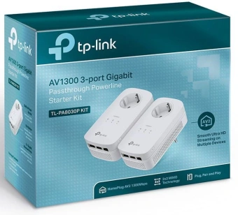 Сетевой адаптер Powerline TP-Link TL-PA8030P Kit Gigabit Ethernet - купить недорого с доставкой в интернет-магазине