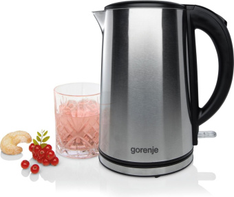 Чайник электрический Gorenje K15DWS 1.5л. 2200Вт нержавеющая сталь корпус: металл/пластик - купить недорого с доставкой в интернет-магазине