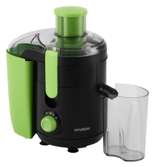 Соковыжималка центробежная Hyundai HY-JE1625 500Вт рез.сок.:450мл. черный/зеленый - купить недорого с доставкой в интернет-магазине