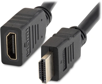 Кабель-удлинитель аудио-видео Buro HDMI (m)/HDMI (f) 2м. позолоч.конт. черный (BU-HDMI2.0-EXTND-2M) - купить недорого с доставкой в интернет-магазине