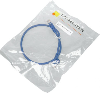 Патч-корд Lanmaster LAN-PC45/U5E-0.5-BL UTP вилка RJ-45-вилка RJ-45 кат.5е 0.5м синий LSZH (уп.:1шт) - купить недорого с доставкой в интернет-магазине
