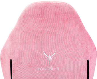 Кресло игровое Knight N1 Fabric розовый Velvet 36 с подголов. крестов. металл - купить недорого с доставкой в интернет-магазине