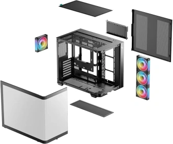 Корпус Deepcool CG530U 4F черный без БП ATX 10x120mm 4x140mm 1xUSB2.0 audio bott PSU - купить недорого с доставкой в интернет-магазине