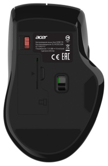 Мышь Acer OMR170 черный оптическая (1600dpi) беспроводная BT/Radio USB (6but) - купить недорого с доставкой в интернет-магазине