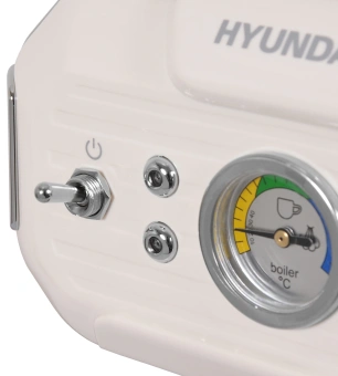 Кофеварка рожковая Hyundai HEM-5300 850Вт бежевый/серебристый - купить недорого с доставкой в интернет-магазине