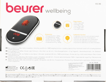 Весы кухонные электронные Beurer KS36 макс.вес:2кг черный - купить недорого с доставкой в интернет-магазине