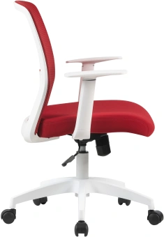 Кресло Cactus CS-WMC333-RD темно-красный сиденье темно-красный сетка/ткань низк.спин. крестов. пластик пластик белый - купить недорого с доставкой в интернет-магазине