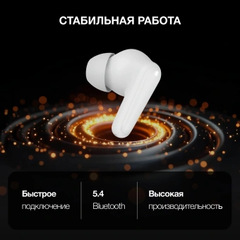 Гарнитура вкладыши Hyundai H-EP203 белый беспроводные bluetooth в ушной раковине (HEP203W) - купить недорого с доставкой в интернет-магазине