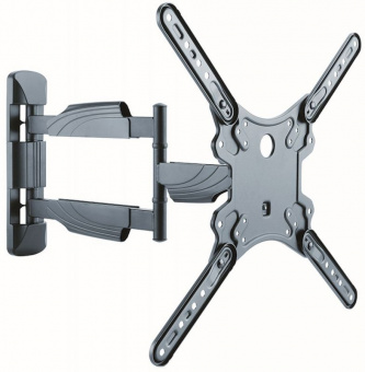 Кронштейн для телевизора Ultramounts UM 871 черный 23"-55" макс.35кг настенный поворотно-выдвижной и наклонный - купить недорого с доставкой в интернет-магазине