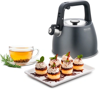 Чайник металлический Rondell Filigran RDS-1950 2.7л. серый - купить недорого с доставкой в интернет-магазине