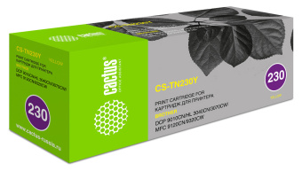 Картридж лазерный Cactus CS-TN230Y TN-230Y желтый (1400стр.) для Brother HL-3040/3070/DCP-9010/MFC-9120/9320 - купить недорого с доставкой в интернет-магазине