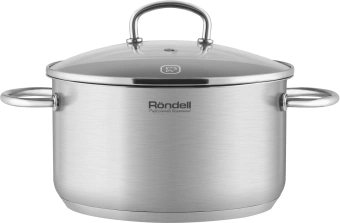 Кастрюля Rondell Solo RDS-1603 5.1л. d=24см (с крышкой) стальной - купить недорого с доставкой в интернет-магазине