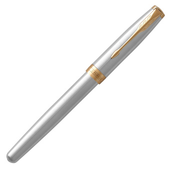 Ручка перьев. Parker Sonnet Core F527 (CW1931504) Stainless Steel GT F сталь нержавеющая подар.кор. стреловидный пиш. наконечник кругл. - купить недорого с доставкой в интернет-магазине