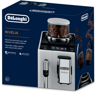 Кофемашина Delonghi Rivelia EXAM440.35.W 1450Вт белый - купить недорого с доставкой в интернет-магазине
