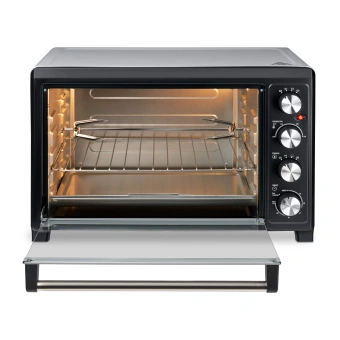 Мини-печь Hyundai MIO-HY076 45л. 2000Вт серебристый/черный - купить недорого с доставкой в интернет-магазине