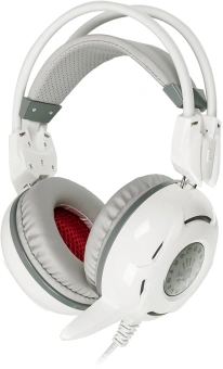 Наушники с микрофоном A4Tech Bloody G300 белый/серый 1.8м мониторные оголовье (G300 WHITE+GREY) - купить недорого с доставкой в интернет-магазине