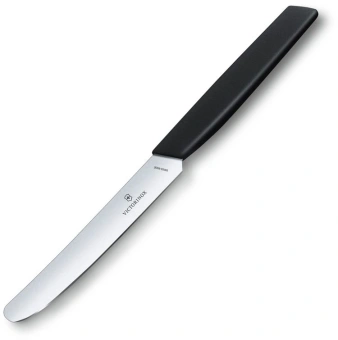 Нож кухонный Victorinox Swiss Modern (6.9003.11) стальной столовый лезв.110мм прямая заточка черный - купить недорого с доставкой в интернет-магазине