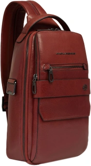 Рюкзак слинг мужской Piquadro Solm CA7028S141/CU табачный кожа - купить недорого с доставкой в интернет-магазине