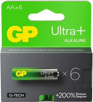 Батарея GP Ultra Plus Alkaline 15AUPA21-2CRB6 AA (6шт) блистер - купить недорого с доставкой в интернет-магазине