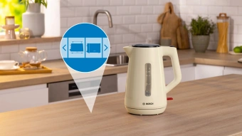 Чайник электрический Bosch TWK1M127 1.7л. 2400Вт бежевый корпус: пластик - купить недорого с доставкой в интернет-магазине