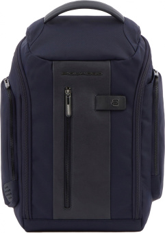 Сумка дорожная Piquadro Brief2 BV6154BR2/BLU синий нейлон/натур.кожа - купить недорого с доставкой в интернет-магазине