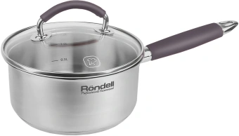 Ковш Rondell Akzent RDS-1386 1.3л. d=16см (с крышкой) стальной - купить недорого с доставкой в интернет-магазине