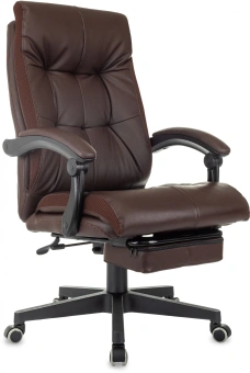 Кресло руководителя Бюрократ CH-824MSG-BF коричневый ткань/эко.кожа крестов. пластик подст.для ног - купить недорого с доставкой в интернет-магазине