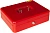 Ящик для денег Silwerhof 90x300x240 красный сталь 1.66кг