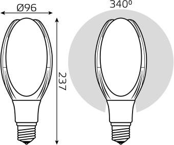 Лампа светодиодная Gauss Basic 11834332 30Вт цок.:E40 цилин. 220B 6500K св.свеч.бел.хол. (упак.:1шт) - купить недорого с доставкой в интернет-магазине