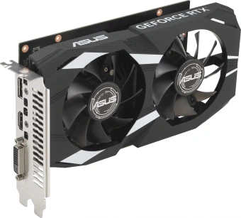 Видеокарта Asus PCI-E 4.0 DUAL-RTX3050-O6G NVIDIA GeForce RTX 3050 6Gb 96bit GDDR6 1507/14000 DVIx1 HDMIx1 DPx3 HDCP Ret - купить недорого с доставкой в интернет-магазине